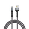 FORZA Кабель для зарядки Вернисаж microUSB, 1м, Быстрая зарядка 2.4А, 12W, тканевый , 3 цвета FORZA