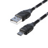 FORZA Кабель для зарядки Питон Micro USB, 1м, 2А, тканевая оплётка, 3 цвета, пакет FORZA