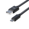 FORZA Кабель для зарядки Волна Micro USB, 1м, 2А, тканевая оплётка, 4 цвета, пакет FORZA