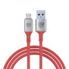 BY Кабель для зарядки Space Cable Pro Micro USB, 1м, Быстрая зарядка QC3.0, штекер металл, красный BY