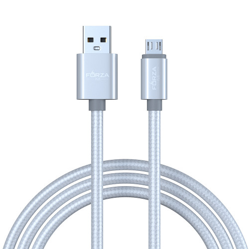 FORZA Кабель для зарядки Флоренция Micro USB, 1.5м, 1.5А, тканевая оплётка, 3 цвета, пакет FORZA