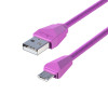 FORZA Кабель для зарядки Комфорт Micro USB, 1м, 1А, прорезиненный, 5 цветов, пакет FORZA