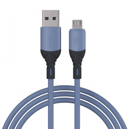 ВСЁГАЗИН Кабель для зарядки Карнавал Micro USB, 1м, 2.4А, фиолетовый