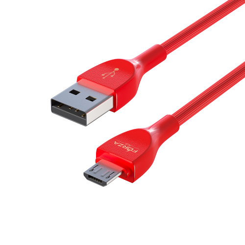 FORZA Кабель для зарядки Акварель Micro USB, 1м, 2А, 4 цвета, пакет FORZA