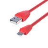 FORZA Кабель для зарядки Комфорт Micro USB, 1м, 1А, прорезиненный, 5 цветов, пакет FORZA