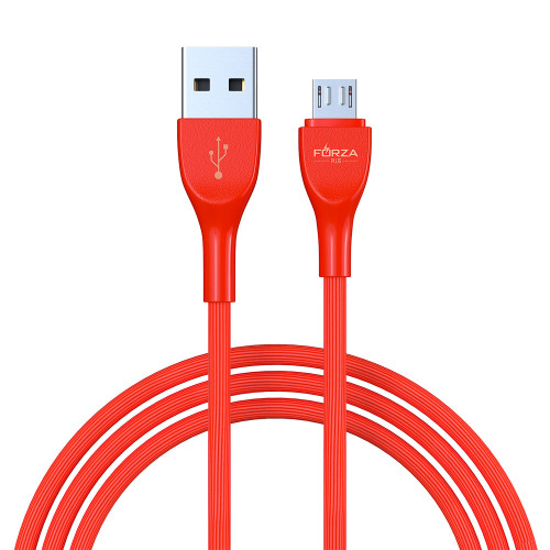 FORZA Кабель для зарядки Акварель Micro USB, 1м, 2А, 4 цвета, пакет FORZA