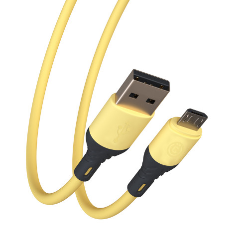 ВСЁГАЗИН Кабель для зарядки Карнавал Micro USB, 1м, 2.4А, желтый ВСЁГАЗИН