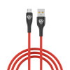 BY Кабель для зарядки Smart Micro USB, 1м, 3A, Быстрая зарядка QC 3.0, тканевая оплетка, красный BY