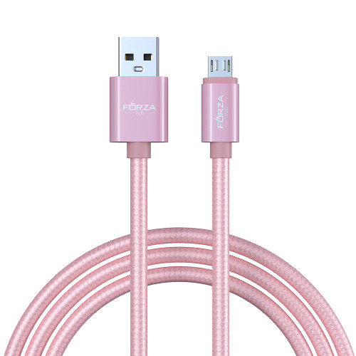 FORZA Кабель для зарядки Флоренция Micro USB, 1.5м, 1.5А, тканевая оплётка, 3 цвета, пакет FORZA