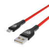 BY Кабель для зарядки Smart Micro USB, 1м, 3A, Быстрая зарядка QC 3.0, тканевая оплетка, красный BY