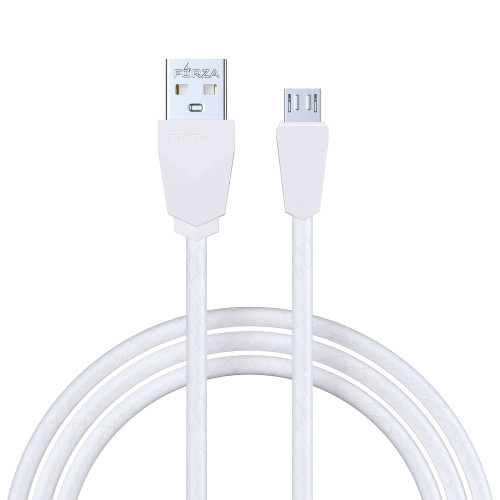 FORZA Кабель для зарядки Комфорт Micro USB, 1м, 1А, прорезиненный, 5 цветов, пакет FORZA