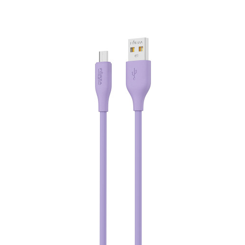 FORZA Кабель для зарядки Базовый microUSB, 1м, Быстрая зарядка 2.4А, 12W, прорезиненный, 4 цвета FORZA