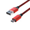 FORZA Кабель для зарядки Серпантин Micro USB, 1м, 1.5А, тканевая оплётка, 4 цвета, пакет FORZA