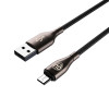 BY Кабель для зарядки Керамика Micro USB, 1м, 3А, Быстрая зарядка QC3.0, тканевая оплётка, черный BY