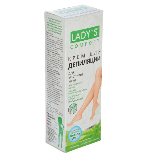 Крем для депиляции LADY S с Алое-вера и вит.Е/с розовым маслом, 100 мл Lady`s