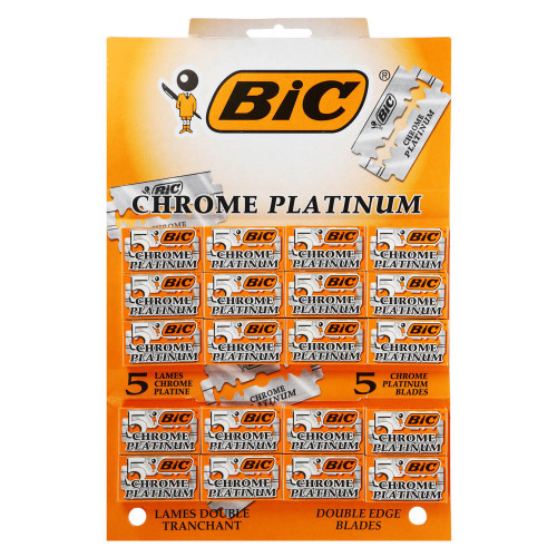 Лезвия двусторонние BIC Chrome Platinum К5, к/у, 5шт BIC