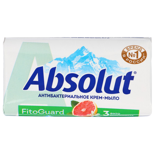 Мыло твердое ABSOLUT антибактериальное, к/у, 90г ABSOLUT