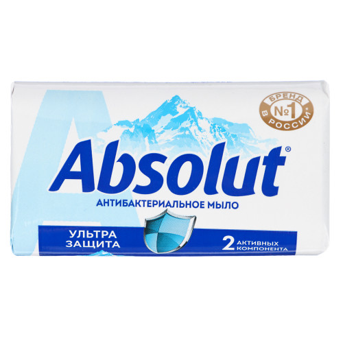 Мыло твердое ABSOLUT антибактериальное, к/у, 90г ABSOLUT