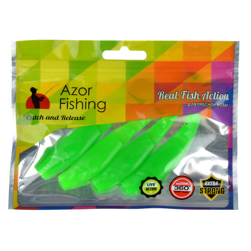 AZOR FISHING Приманка мягкая Trendex Minnow, силикон, 10см, 4шт. в уп, 5 цветов AZOR FISHING