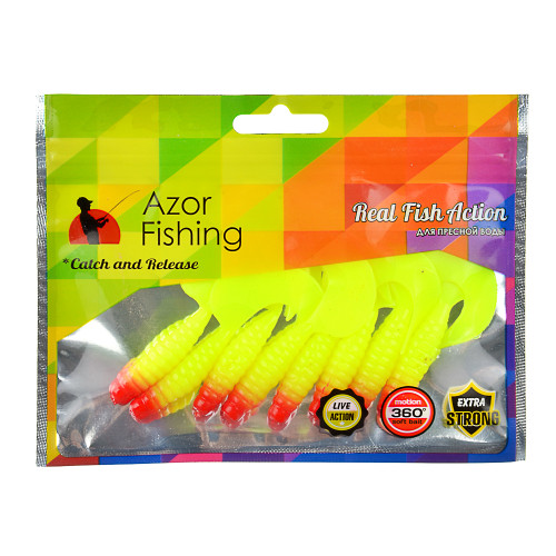 AZOR FISHING Приманка мягкая K.Good , силикон, 7см, 8шт. в уп, 5 цветов AZOR FISHING