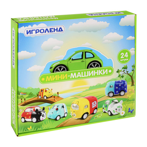 ИГРОЛЕНД Машинка, металл, ABS, 5x3x3см, 8 дизайнов ИГРОЛЕНД