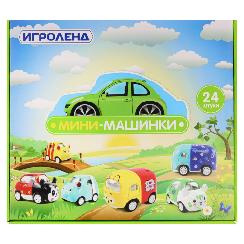 ИГРОЛЕНД Машинка, металл, ABS, 5x3x3см, 8 дизайнов ИГРОЛЕНД