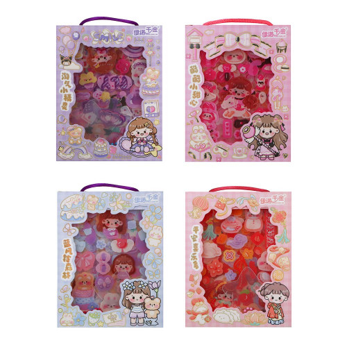 Набор для творчества "Брелок с наклейками", 11,9х9,2х3,6см, акрил, PET, 5 дизайнов (производитель не указан)