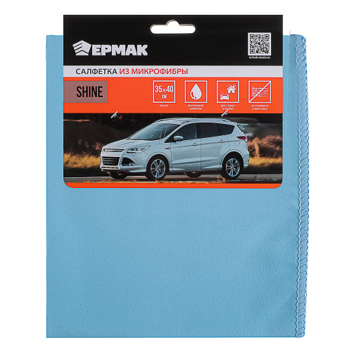 Салфетка из микрофибры, 35х40см, Shine ЕРМАК