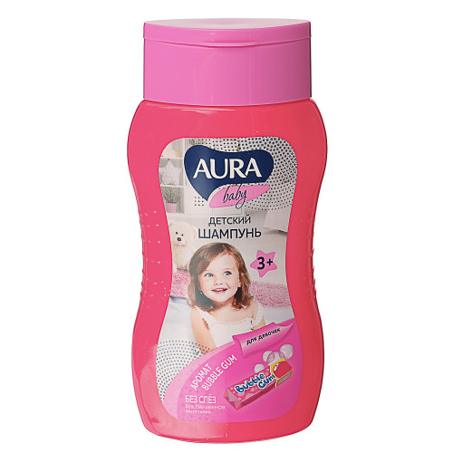 Шампунь детский AURA Baby для девочек 3+, 200мл AURA