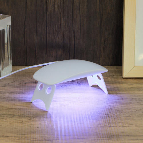 ЮL Лампа-мини UV/LED с USB проводом, 13,1х6,7х1,9см, 6W, пластик, белая ЮL