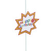 FNtastic Набор шаров 2 шт с рисунком на подставке с декором, полиэстер, картон, Happy Birthday,3 цв. FNtastic