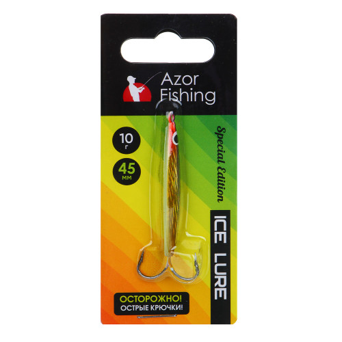 AZOR FISHING Блесна зимняя "Радуга" с двумя крючками, 5 видов AZOR FISHING