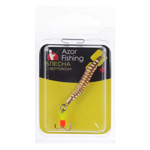 AZOR FISHING Блесна зимняя "Змейка" с чертиком на цепочке, 5 видов AZOR FISHING