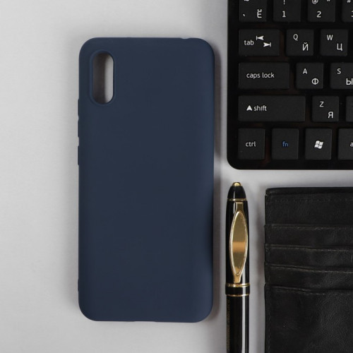 Чехол PERO, для телефона Xiaomi Redmi 9A, силиконовый, синий PERO