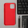 Чехол LuazON для телефона iPhone 12/12 Pro, Soft-touch силикон, красный Luazon Home