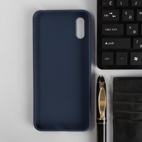 Чехол PERO, для телефона Xiaomi Redmi 9A, силиконовый, синий PERO