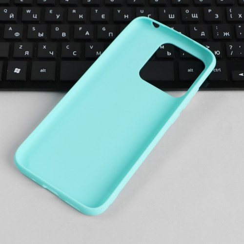 Чехол PERO, для телефона Xiaomi Redmi 10A, силиконовый, бирюзовый PERO