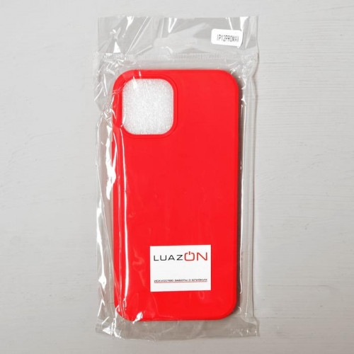 Чехол LuazON для телефона iPhone 12 Pro Max, Soft-touch силикон, красный Luazon Home