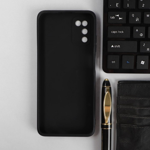 Чехол PERO, для телефона Samsung A03S, силиконовый, черный PERO