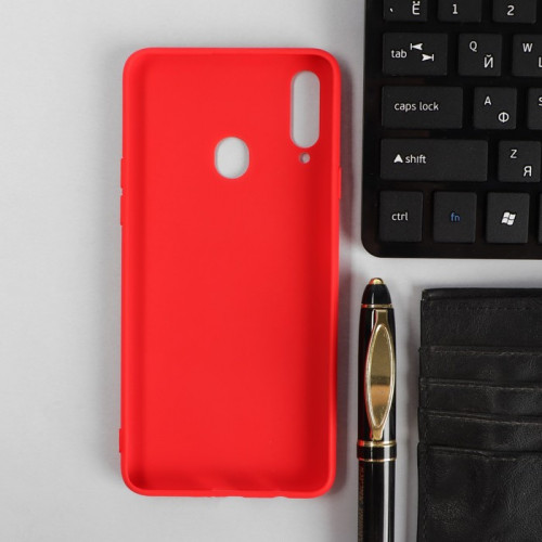 Чехол PERO, для телефона Samsung A22, силиконовый, красный PERO