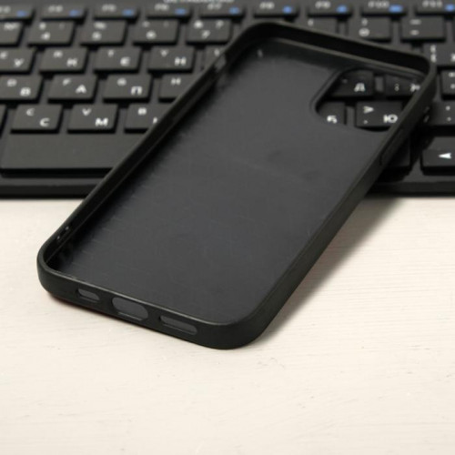 Чехол Luazon для iPhone 12/12 Pro, поддержка MagSafe, вставка из стекла и кожи, красный Luazon Home