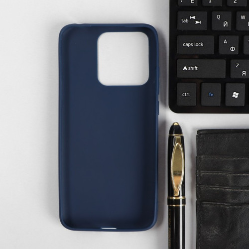 Чехол PERO, для телефона Xiaomi Redmi 10A, силиконовый, синий PERO