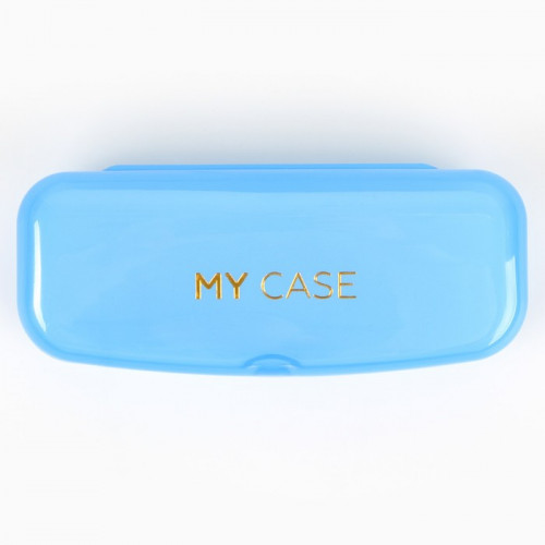 Футляр для очков My case, голубой, 15,5 х 5,2 х 3,5 см (производитель не указан)