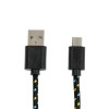 Кабель Defender USB08-03T, USB - microUSB, 1 м, тканевая оплётка, чёрный Defender