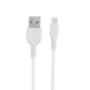 Кабель Hoco X13, Lightning - USB, 2,4 А, 1 м, PVC оплетка, белый Hoco