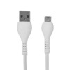 Кабель Hoco X37, microUSB - USB, 2.4 А, 1 м, PVC оплетка, белый Hoco