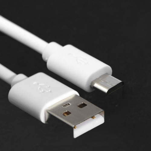 Кабель Windigo, microUSB - USB, 2 А, зарядка + передача данных, TPE оплетка, 1 м, белый Windigo