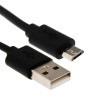 Кабель Windigo, microUSB - USB, 2 А, зарядка + передача данных, TPE оплетка, 1 м, черный Windigo