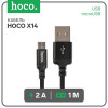 Кабель Hoco X14 Times Speed, microUSB - USB, 2 А, 1 м, черный Hoco