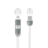 Кабель 2 в 1 Luazon, microUSB/Lightning - USB, 1 А, 0.9 м, плоский, МИКС Luazon Home